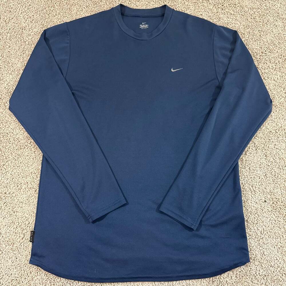 Vintage Nike USA Long Sleeve Shirt Mens XL Tall‎ Navy Swoosh Athletic EUC